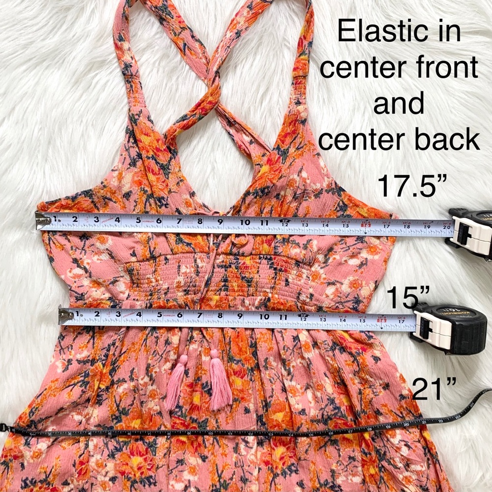 SOLD-Free People Twist Back Boho Floral Dress - Picture 11 of 12